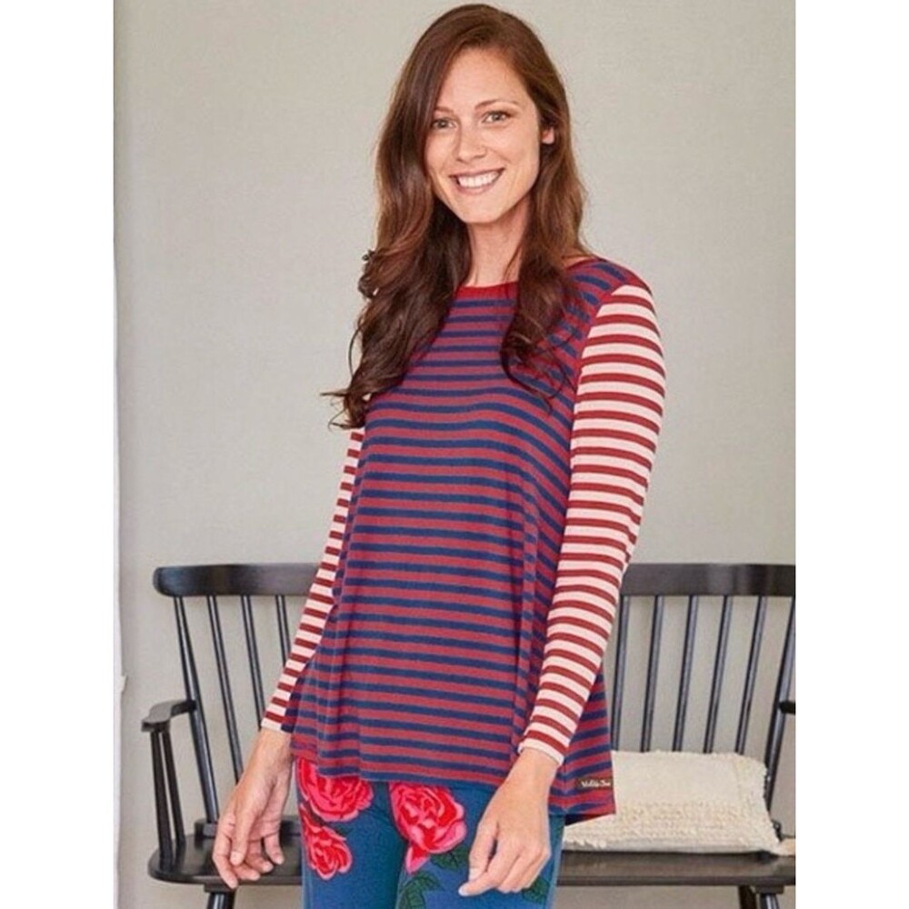 Matilda Jane large womens "Catch Some Zs"  sleeptop. Red and Blue